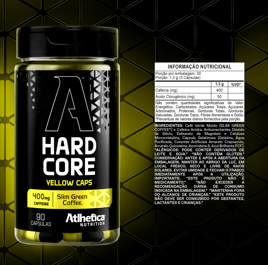 Cafeína HARDCOREYELLOW® - 90 Cápsulas
