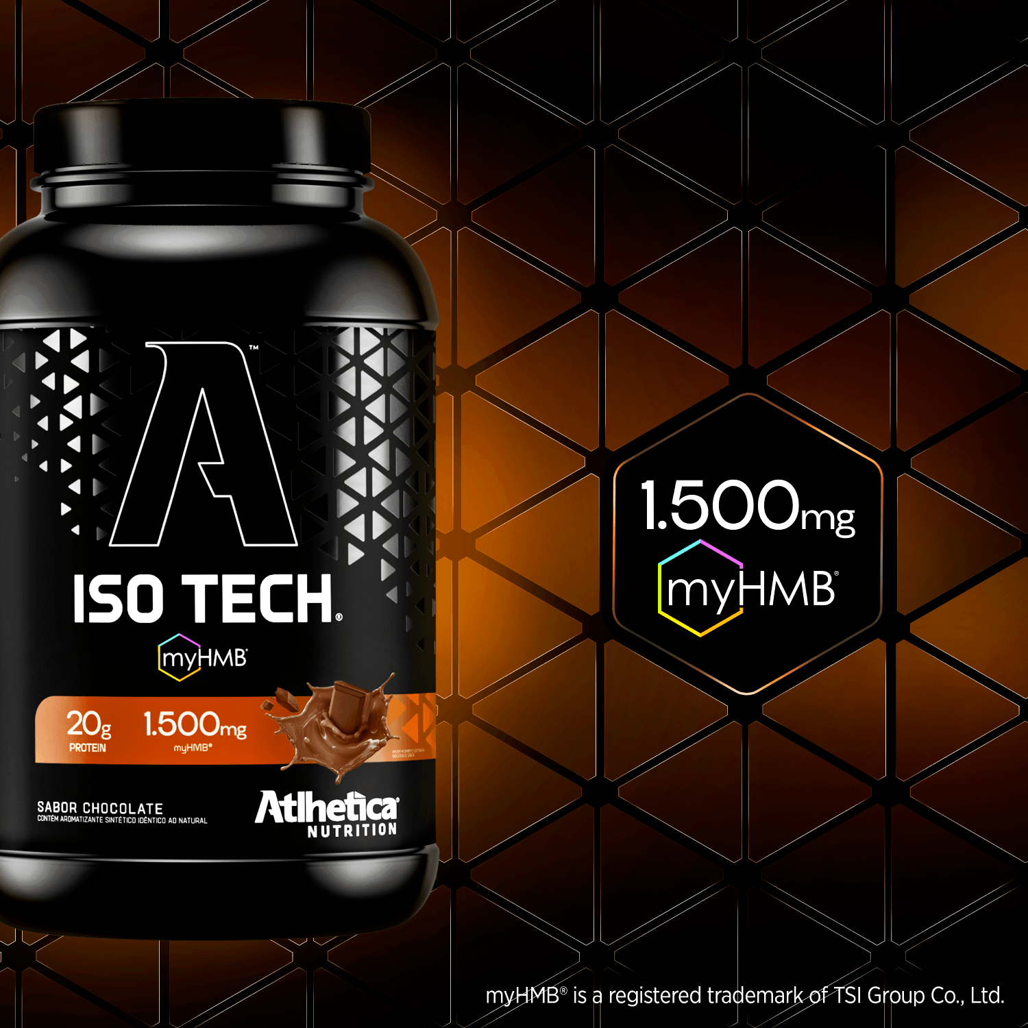 Whey ISO Tech (WPI+WPH) com myHMB 900g - Chocolate