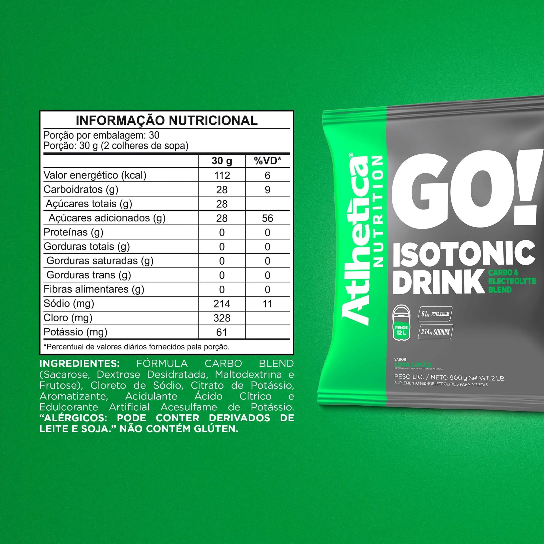 Isotônico Go! Isotonic Drink 900g - Lima Limão