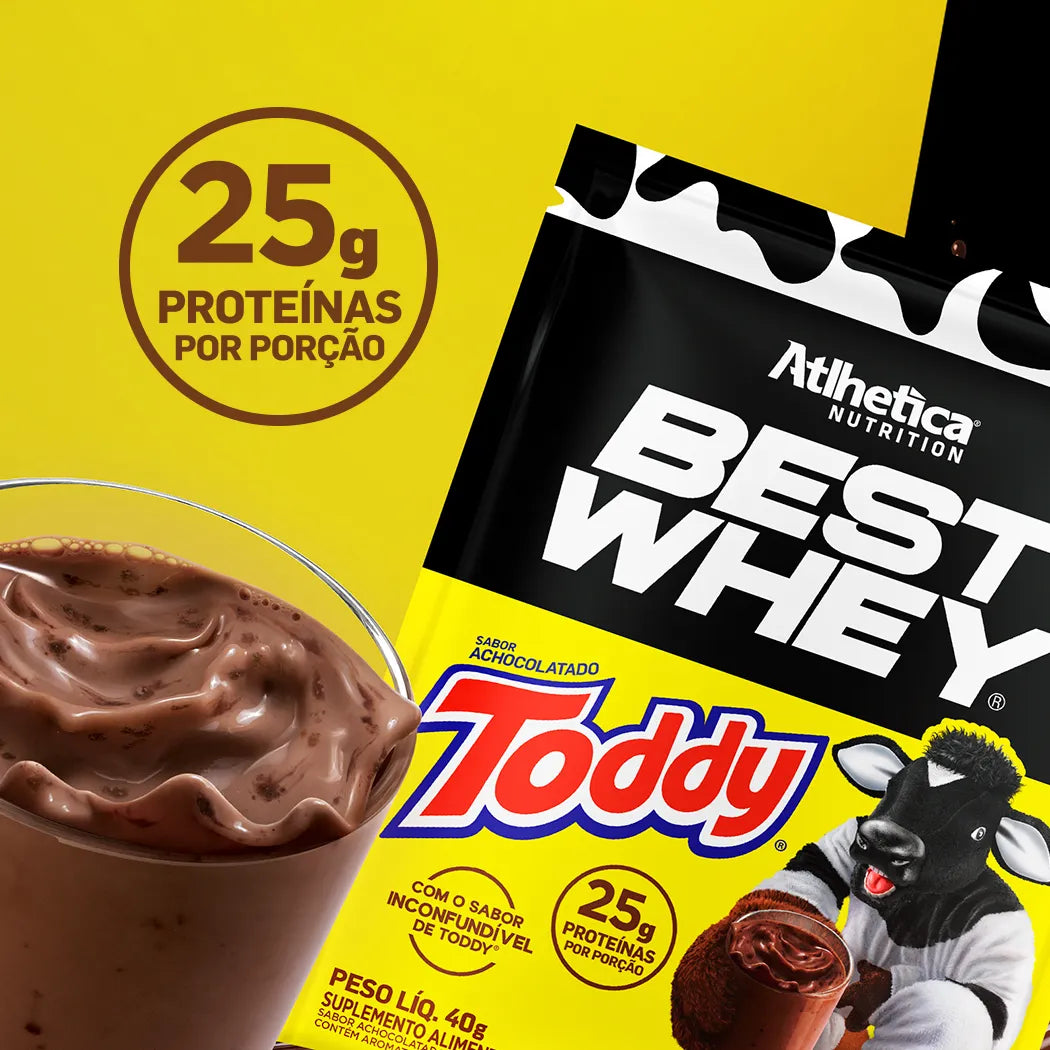 Best Whey Protein Achocolatado Toddy - 15 Sachês de 40g