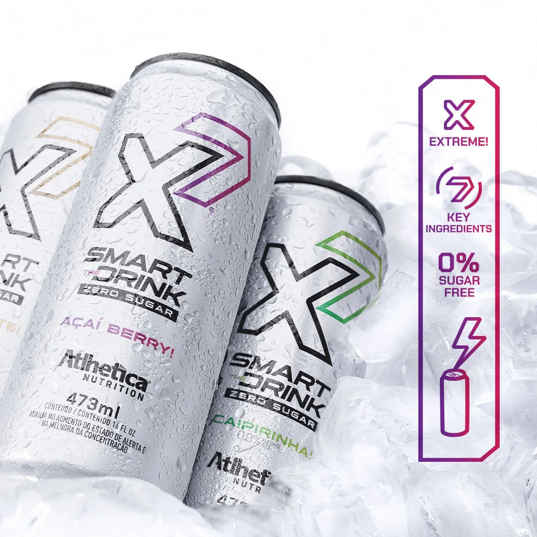 Energético X7 Smart The Drink Pack com 06 unidades de 473ml - Caipirinha
