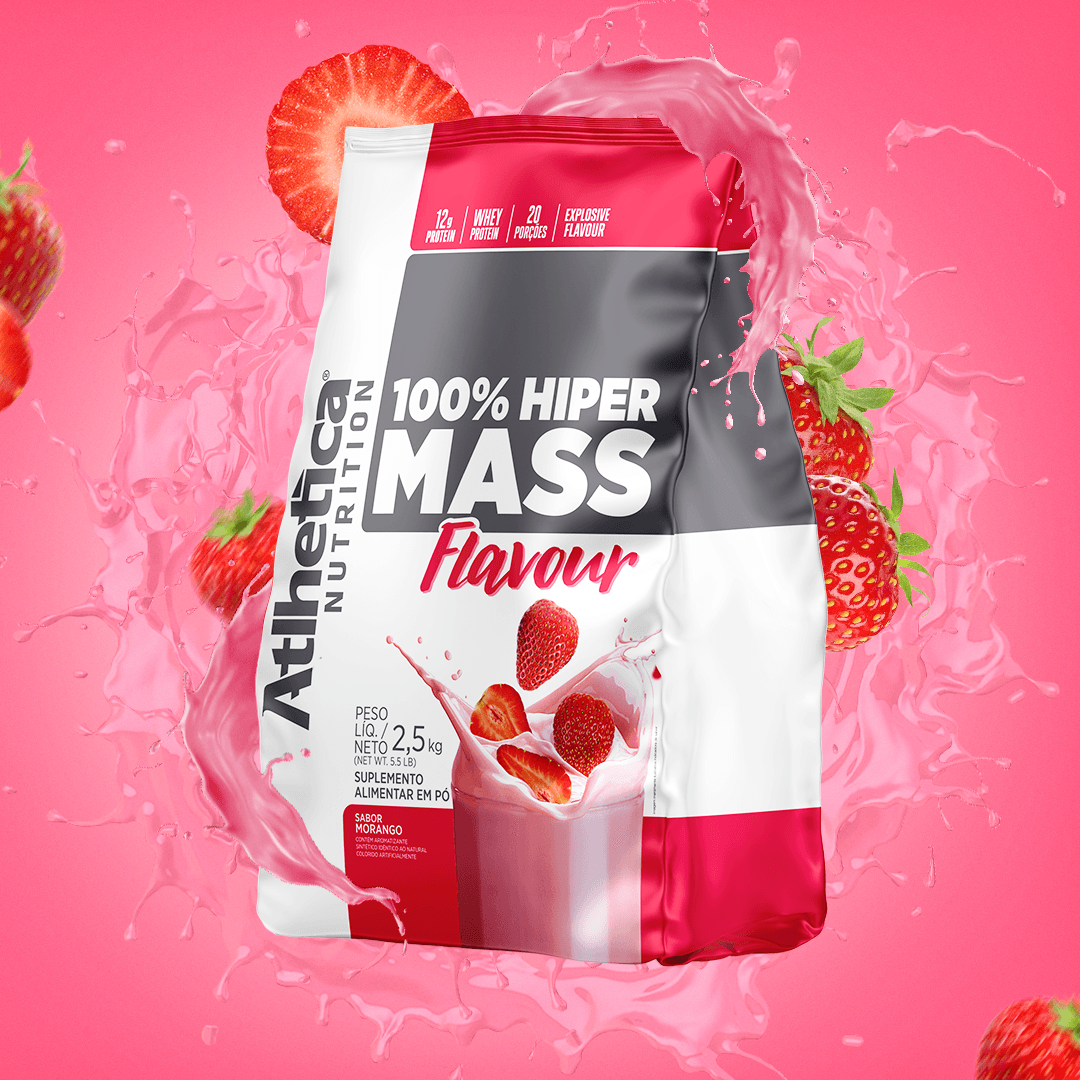 100% Hiper Mass Flavour 2,5kg Morango