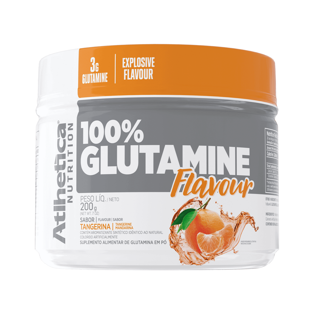 100% Glutamine Flavour 200g - Tangerina
