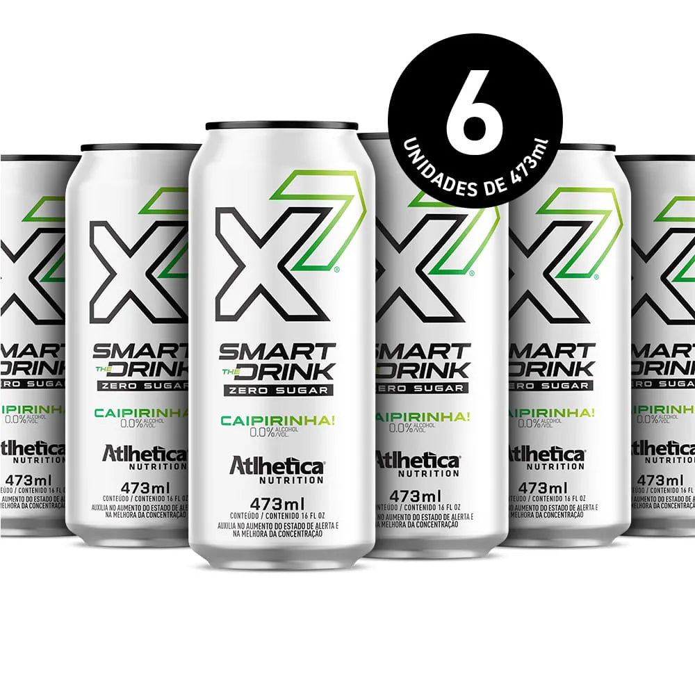 Energético X7 Smart The Drink Pack com 06 unidades de 473ml - Caipirinha