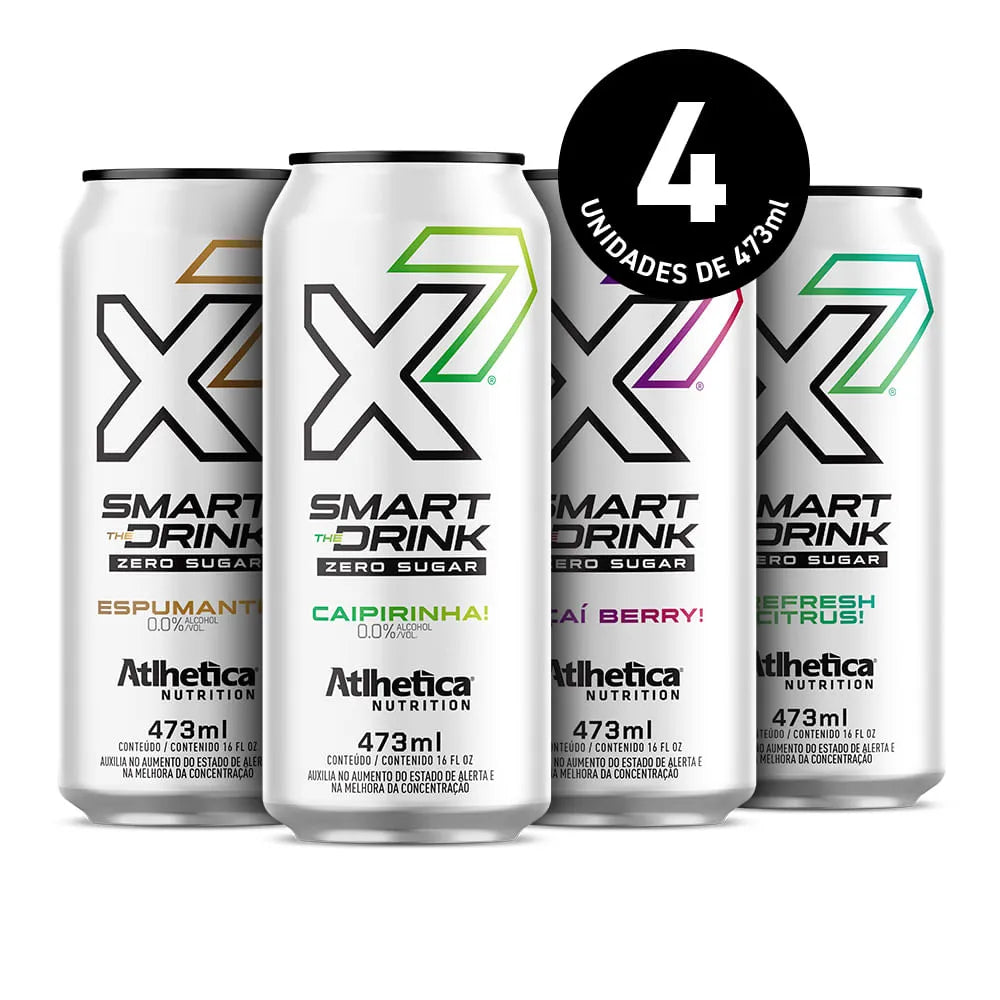 Energético X7 Smart The Drink Pack com 04 unidades de 473ml - Sortidos