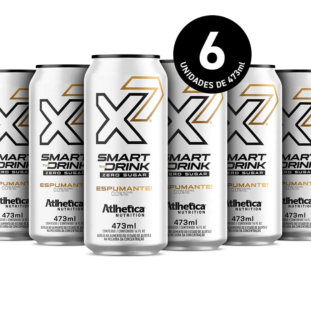 Energético X7 Smart The Drink Pack com 06 unidades de 473ml - Espumante