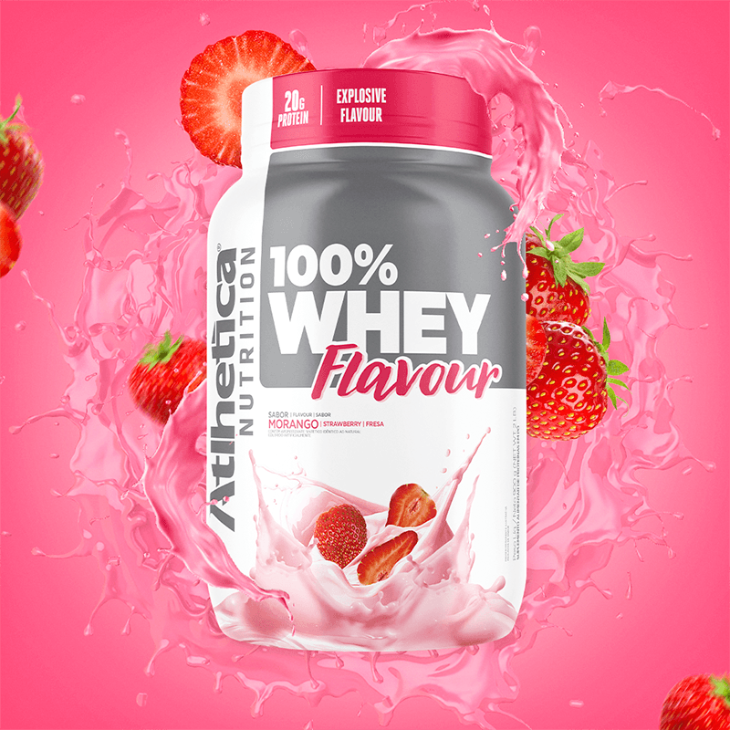 100% Whey Flavour Morango Pote