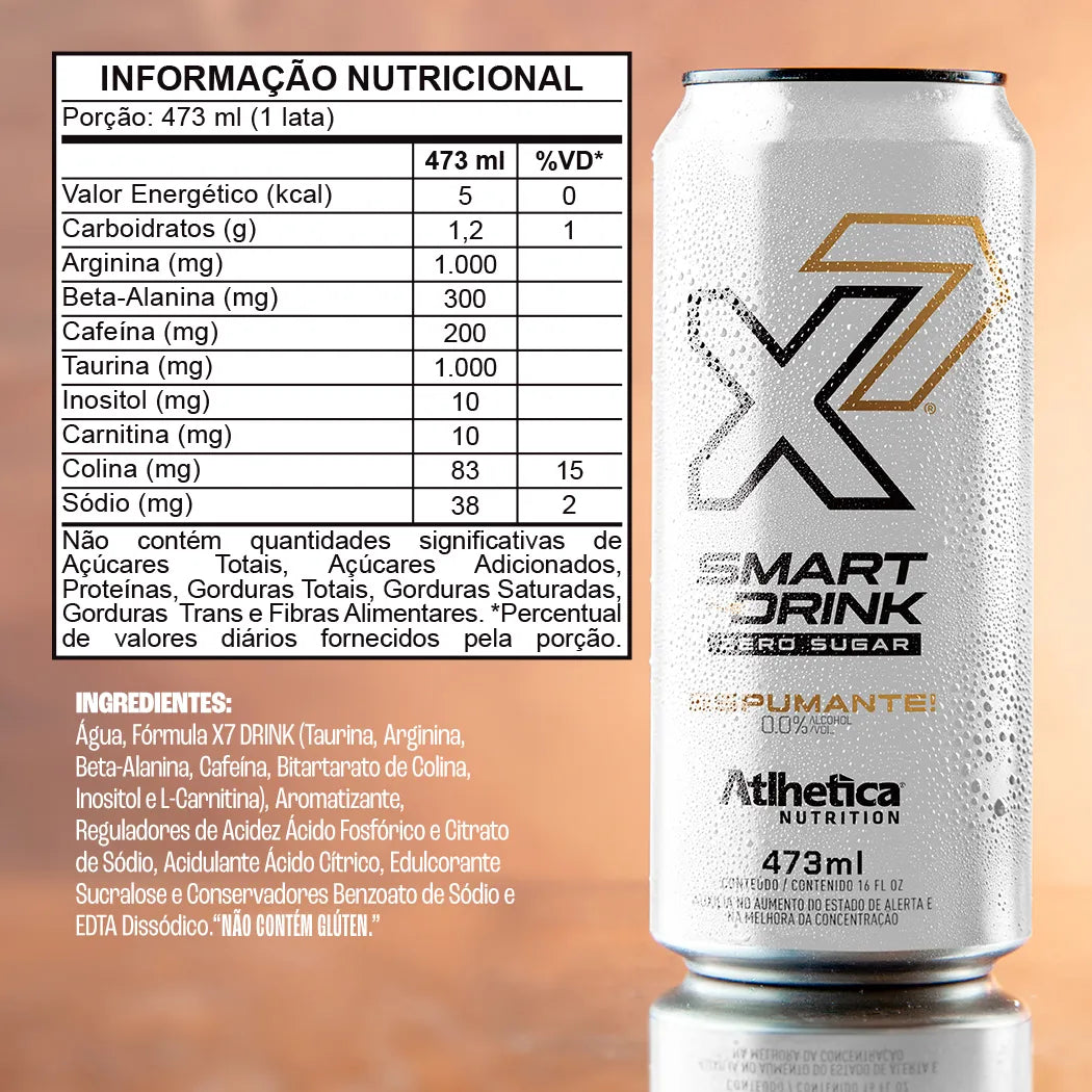 Energético X7 Smart The Drink 473ml - Espumante